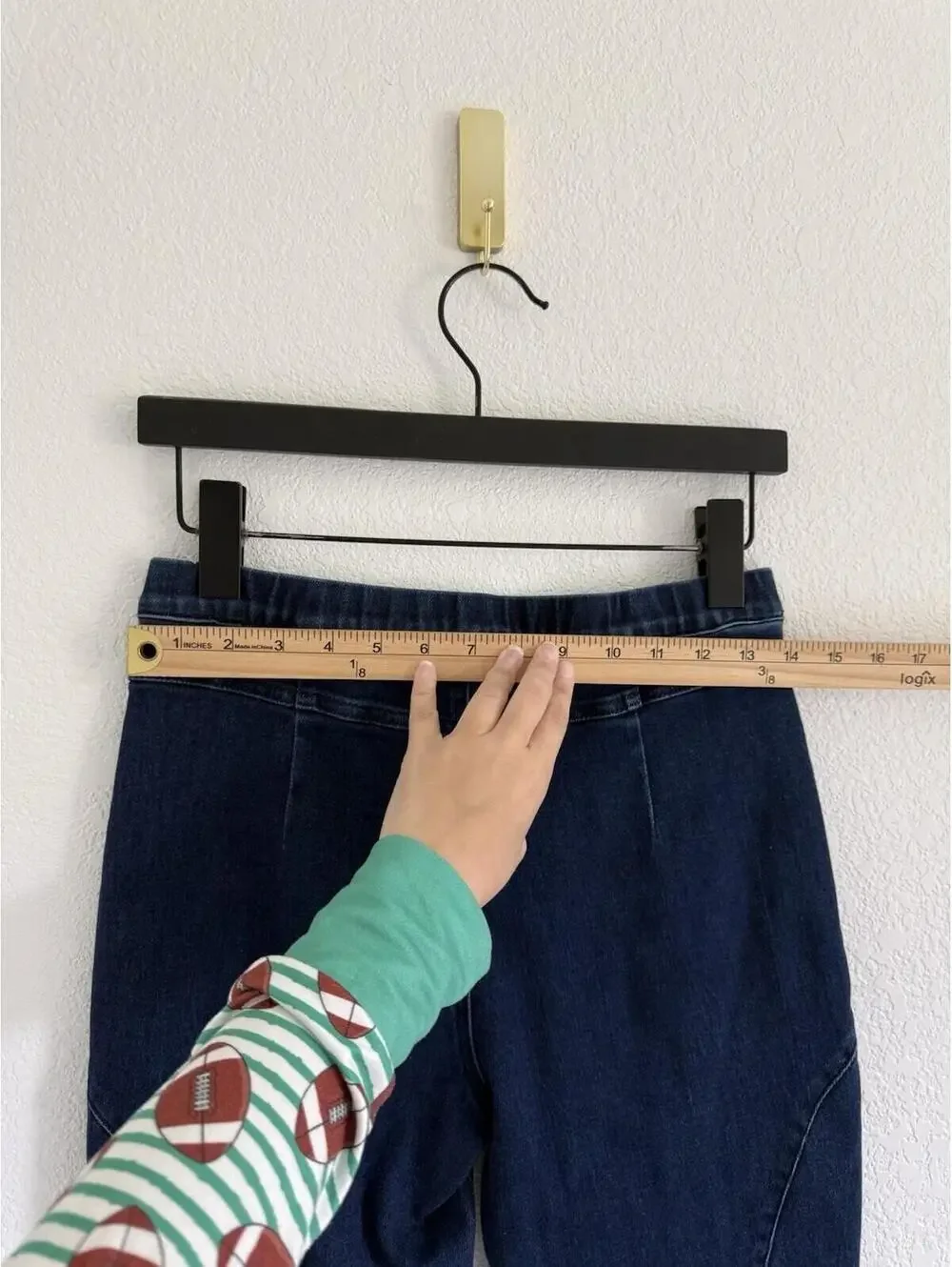 Entro Size L Retro High Waist Denim Flare‎ Hippie Casual Long Bell Bottom Jeans